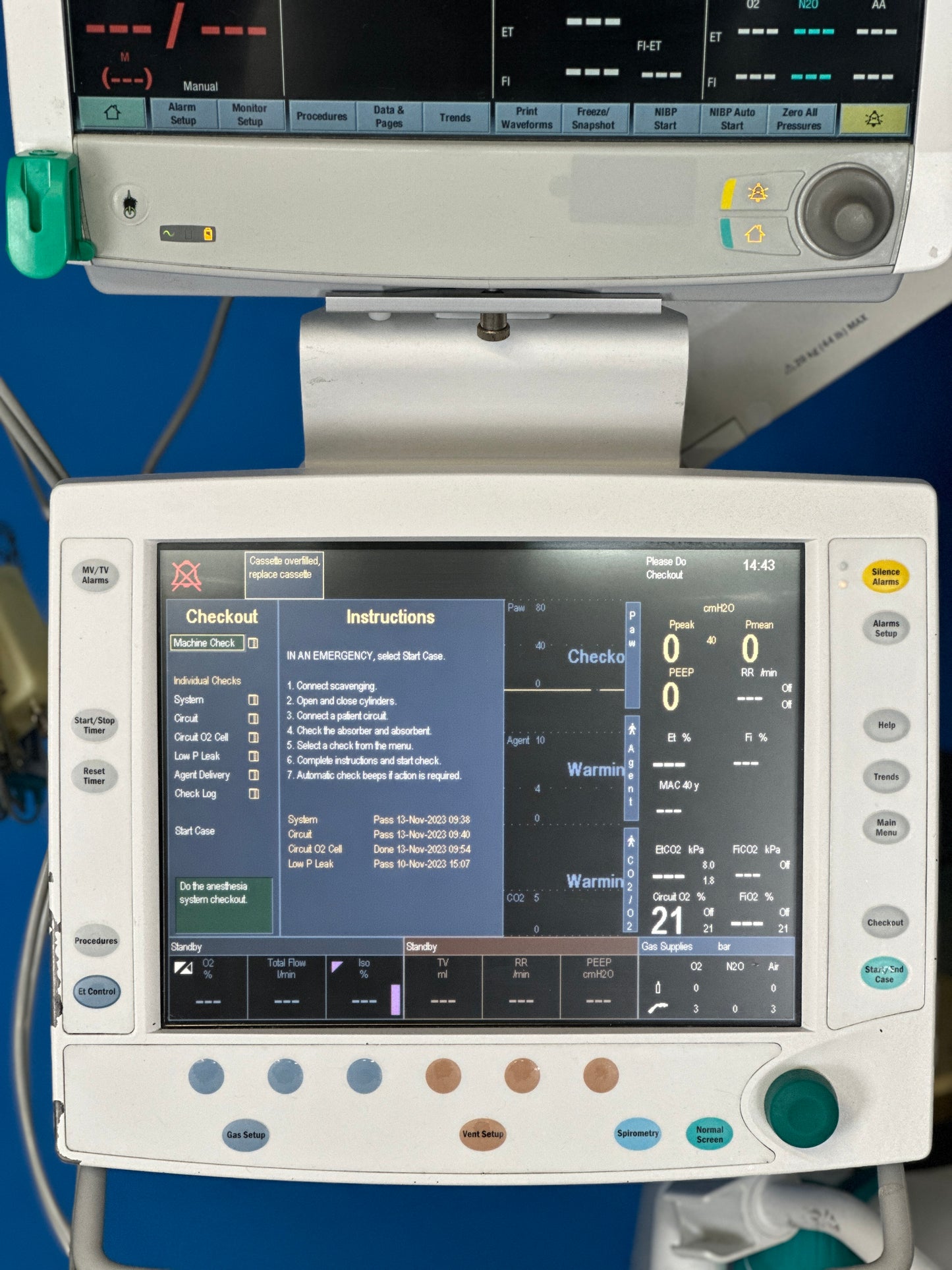 Datex Ohmeda Aisys Anesthesia Machine with GE Carescape B650 Monitor