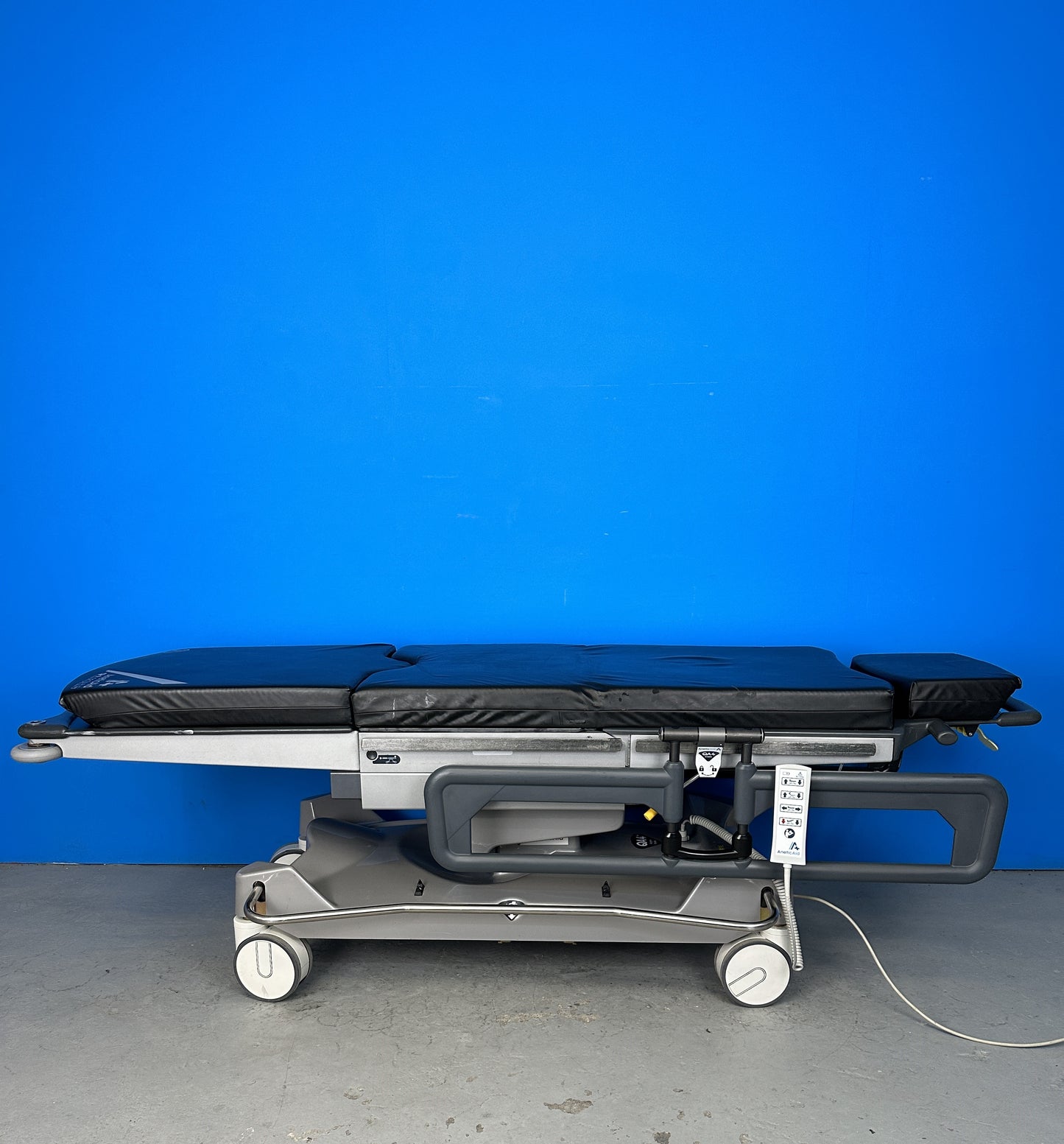 Anetic Aid QA4 Electric Patient Height raise and lower Trolley with Cushions and Controller complete multi-purpose solution for transport, treatment and recovery