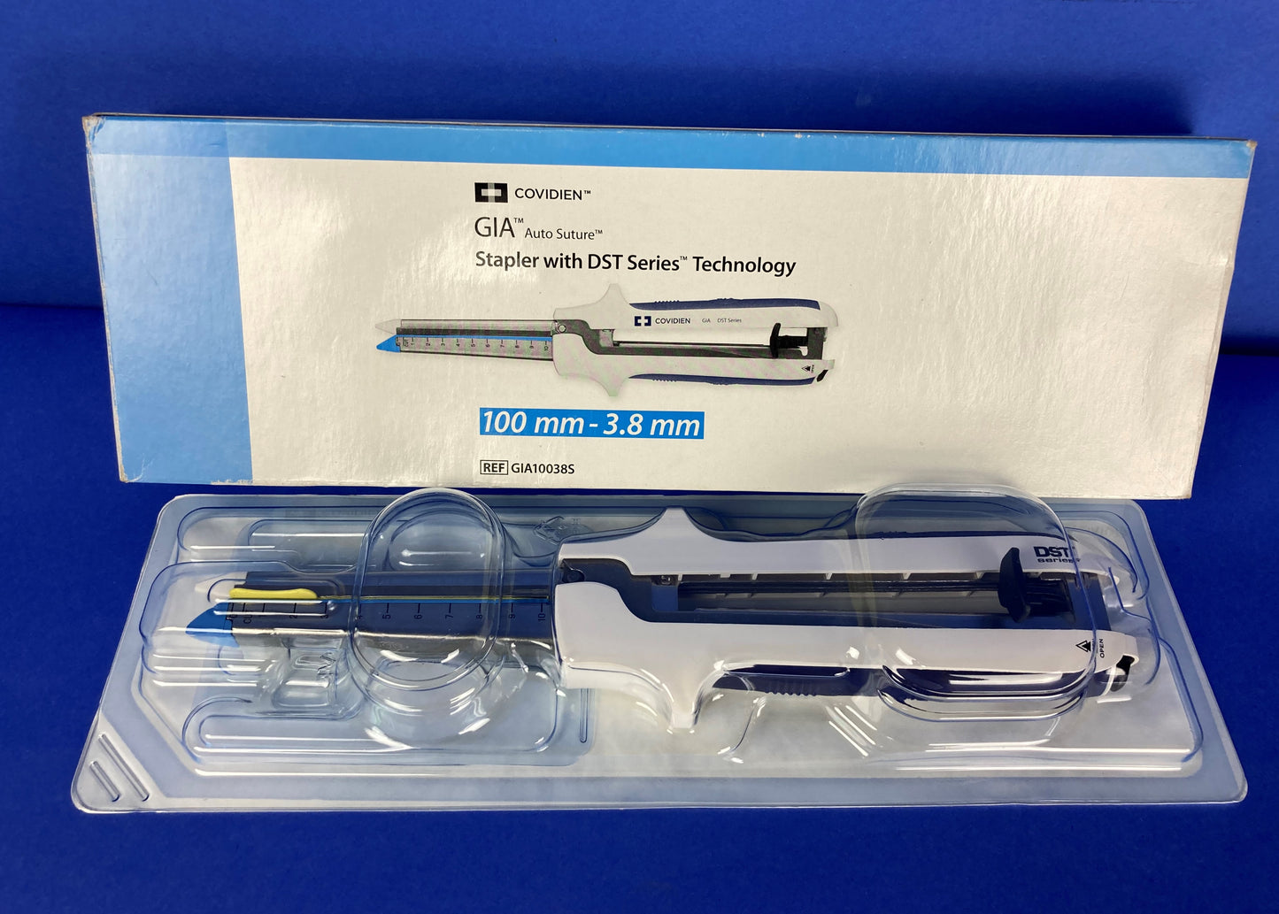Covidien GIA™ staplers with DST Series™ technology is available in three staple sizes 4.8 mm and may be reloaded for a total of 8 firings per instrument.