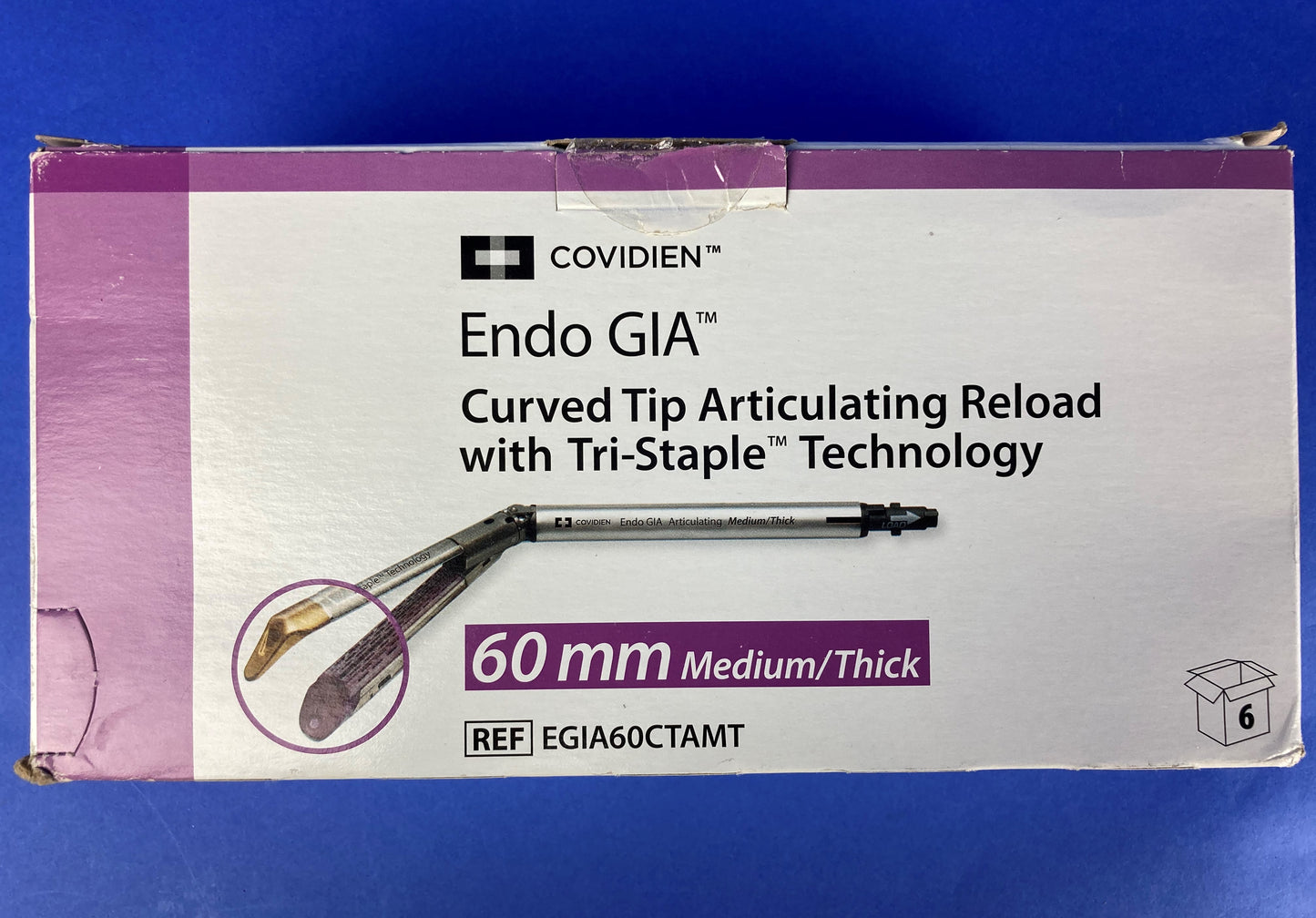 Covidien Endo GIA curved tip reload with Tri-Staple 60mm Medium thick
