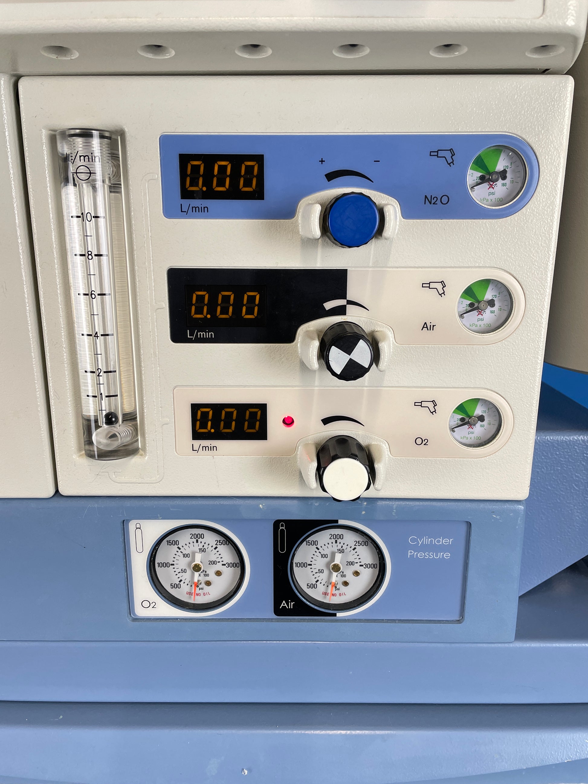 Darger Fabius Tiro N2O , Air and O2 control Knob.