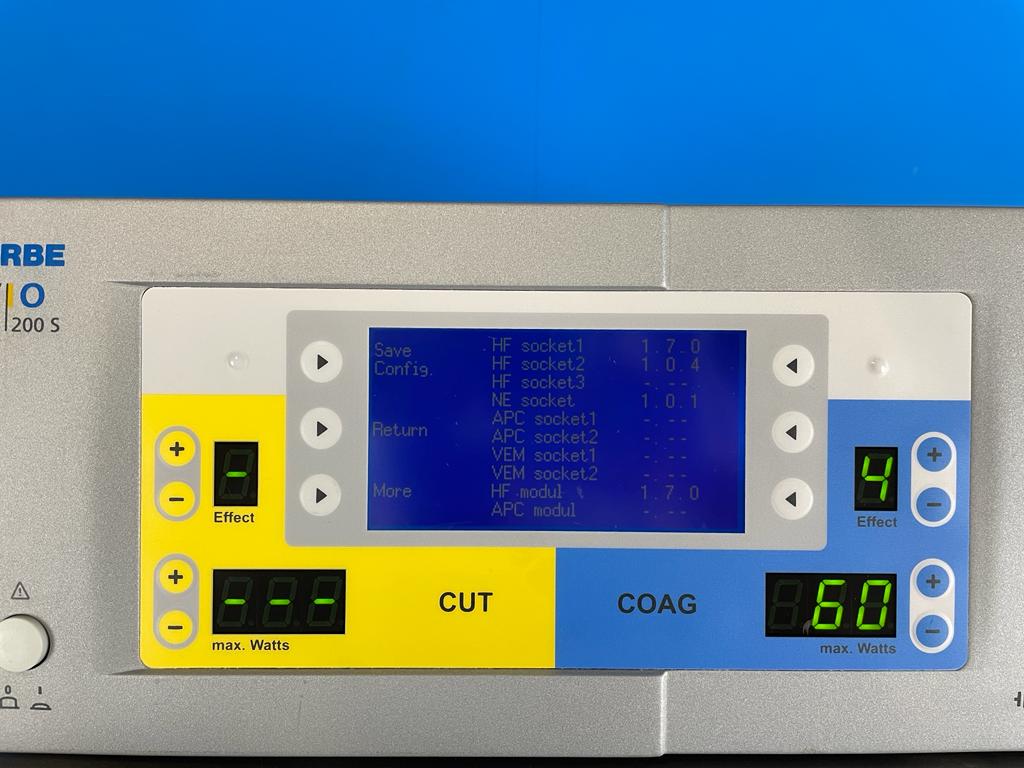 VIO 200S Display and Plus/Minus buttons to select the Function
