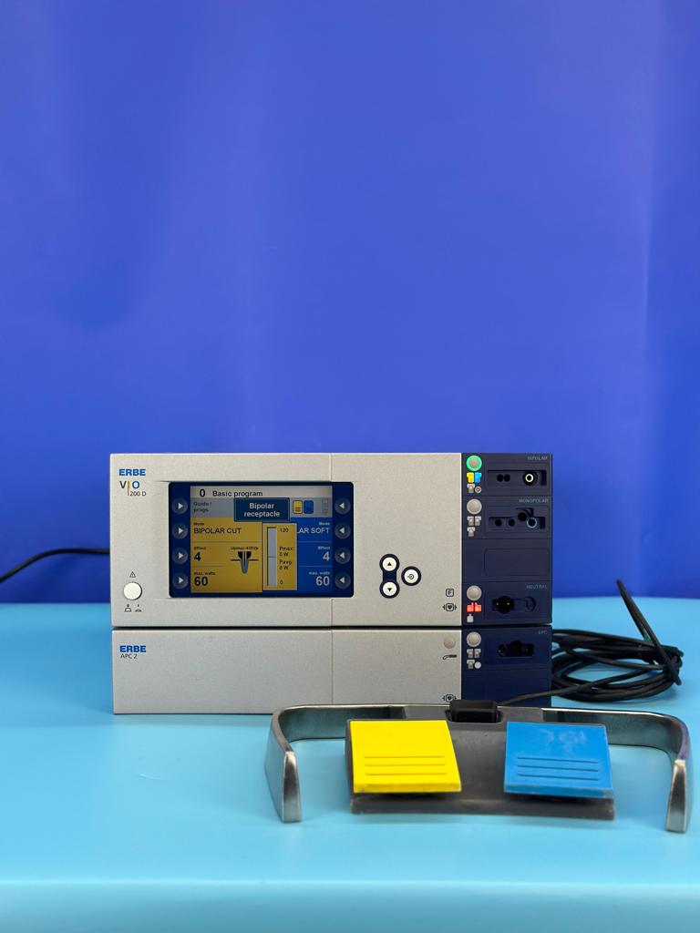 Erbe VIO 200D Electrosurgical Unit with Erbe APC2 Argon Plasma Coagulator Footswitch used for Cutting and Coagulation