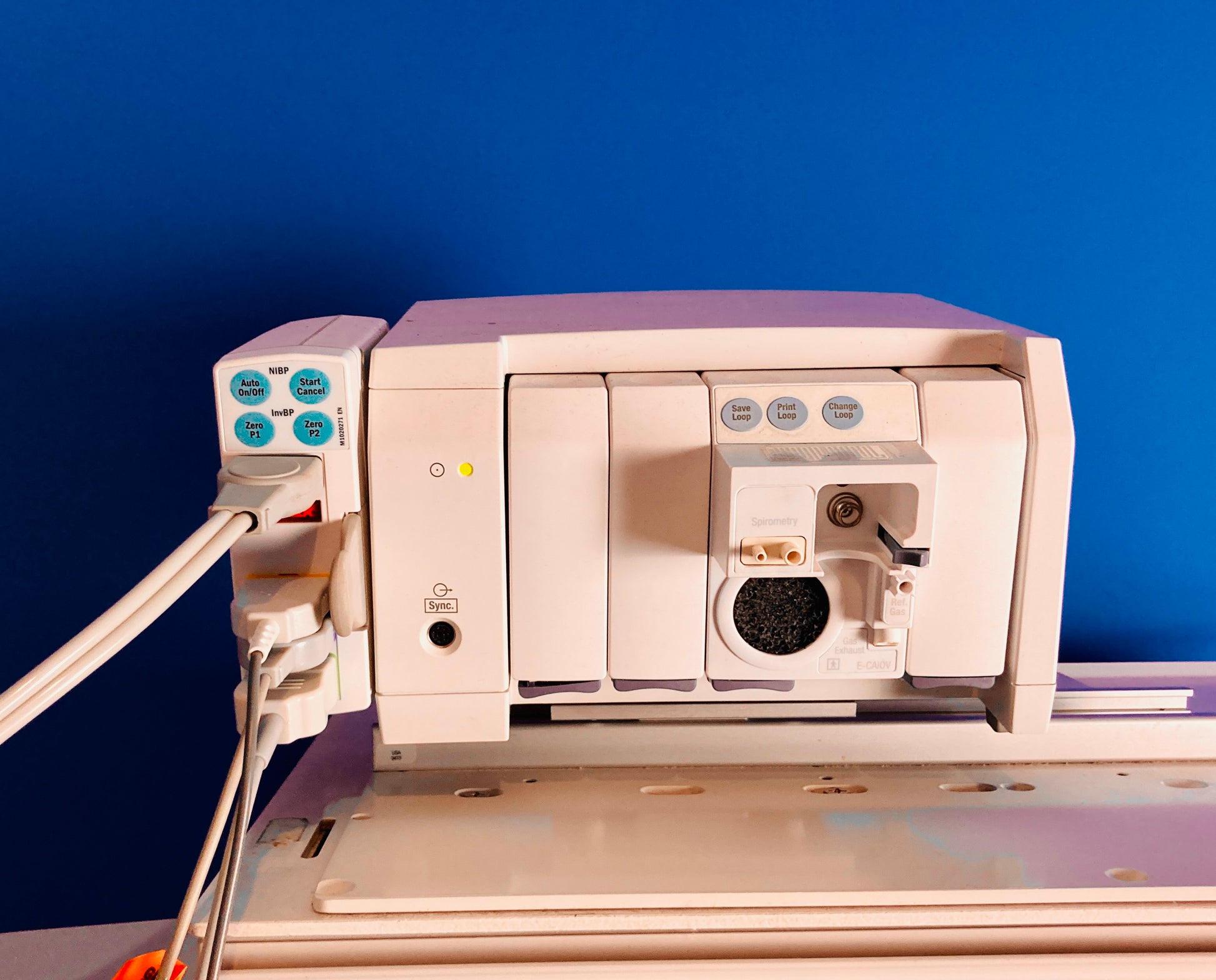 E- CAIOV Compact Airway module provides airway and respiratory measurements. A multiparameter module which can measure ECG, two Invasive blood pressures, SpO2, two Temperatures, Non-invasive blood pressure and Impedance Respiration.