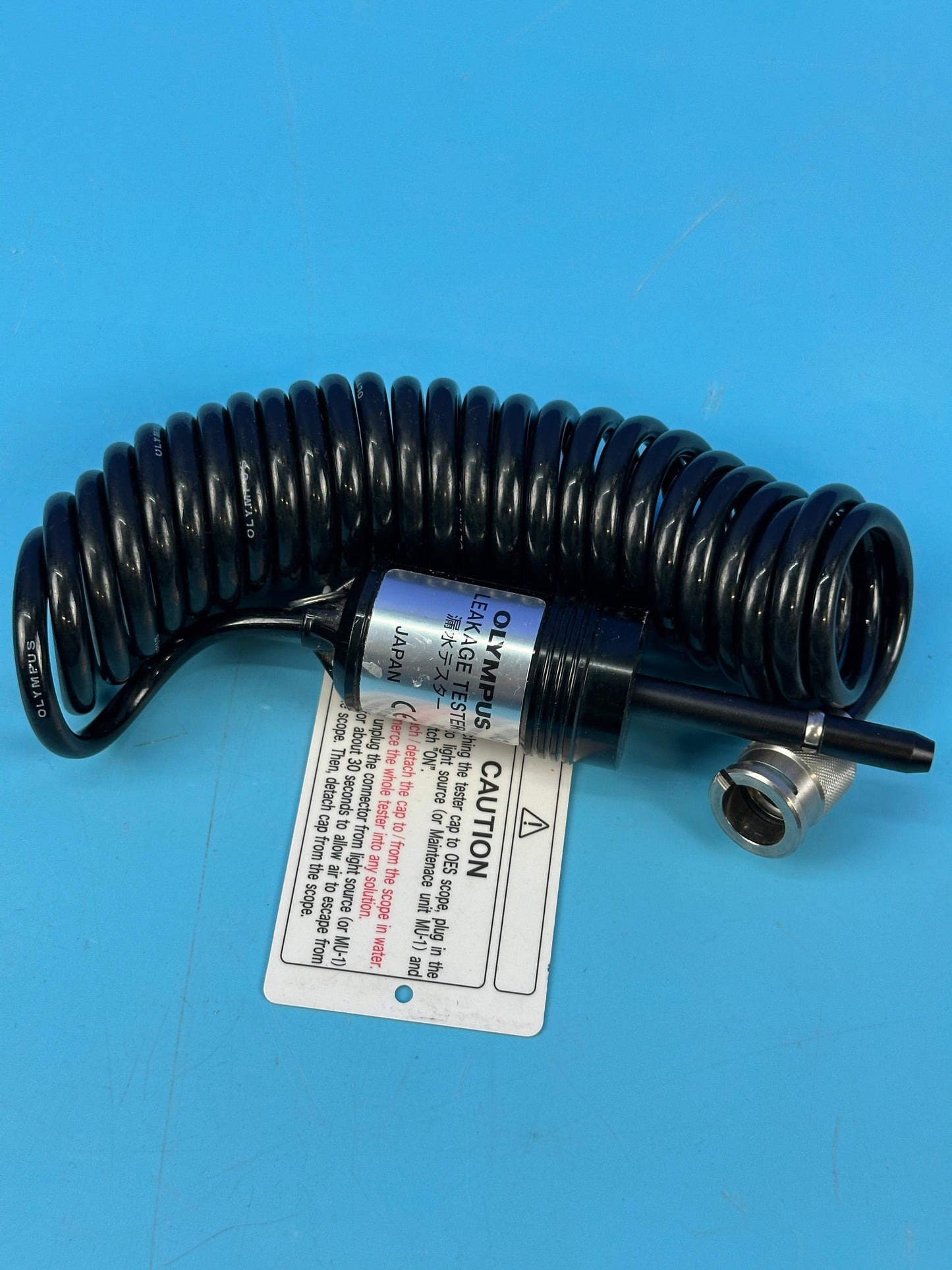 leakage tester is designed to check water lightness of Olympus endoscopes in conjunction with Olympus light source or Maintenance Units (MU-1).