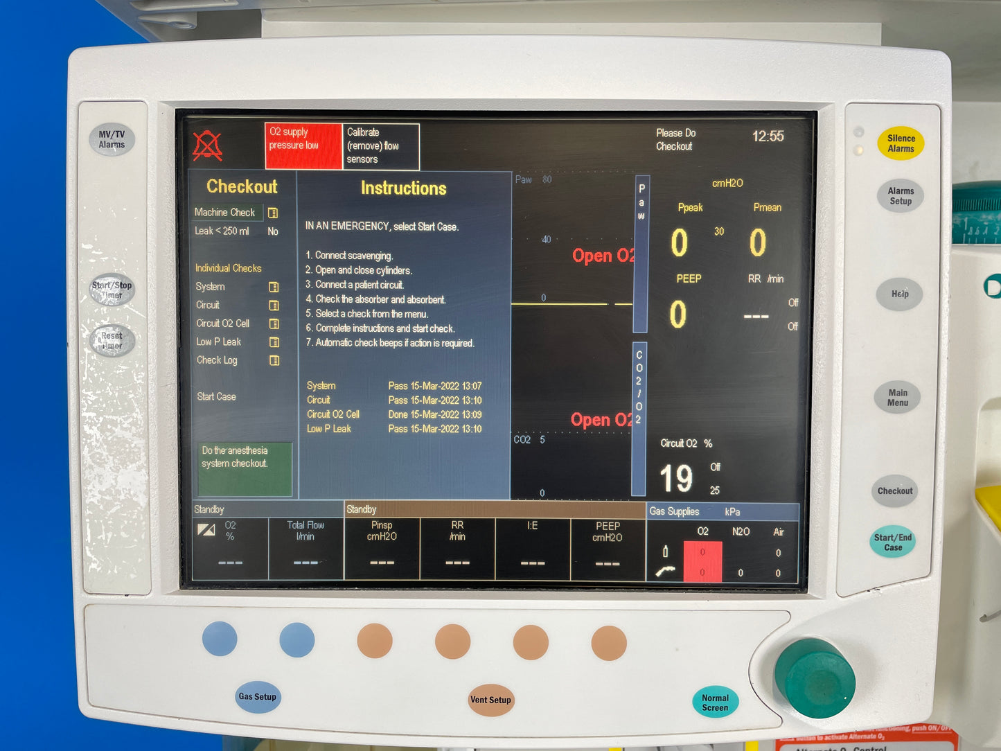 Datex Ohmeda Smartvent 7900 ventilation modes