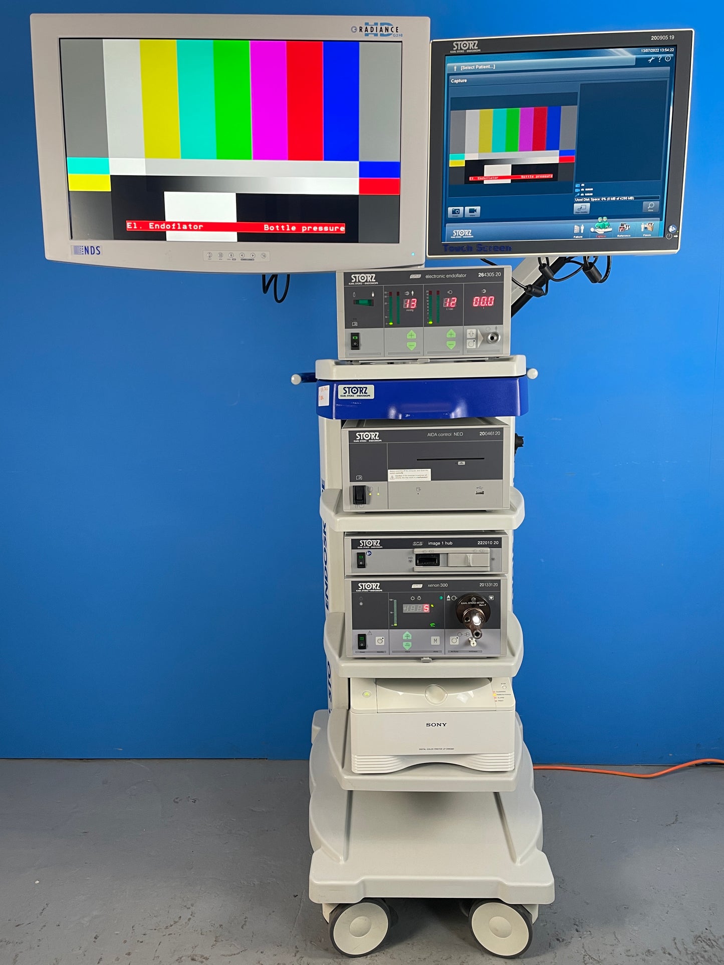 System Powers on and produces excellent images, when tested with Endoscope. all the components are functional