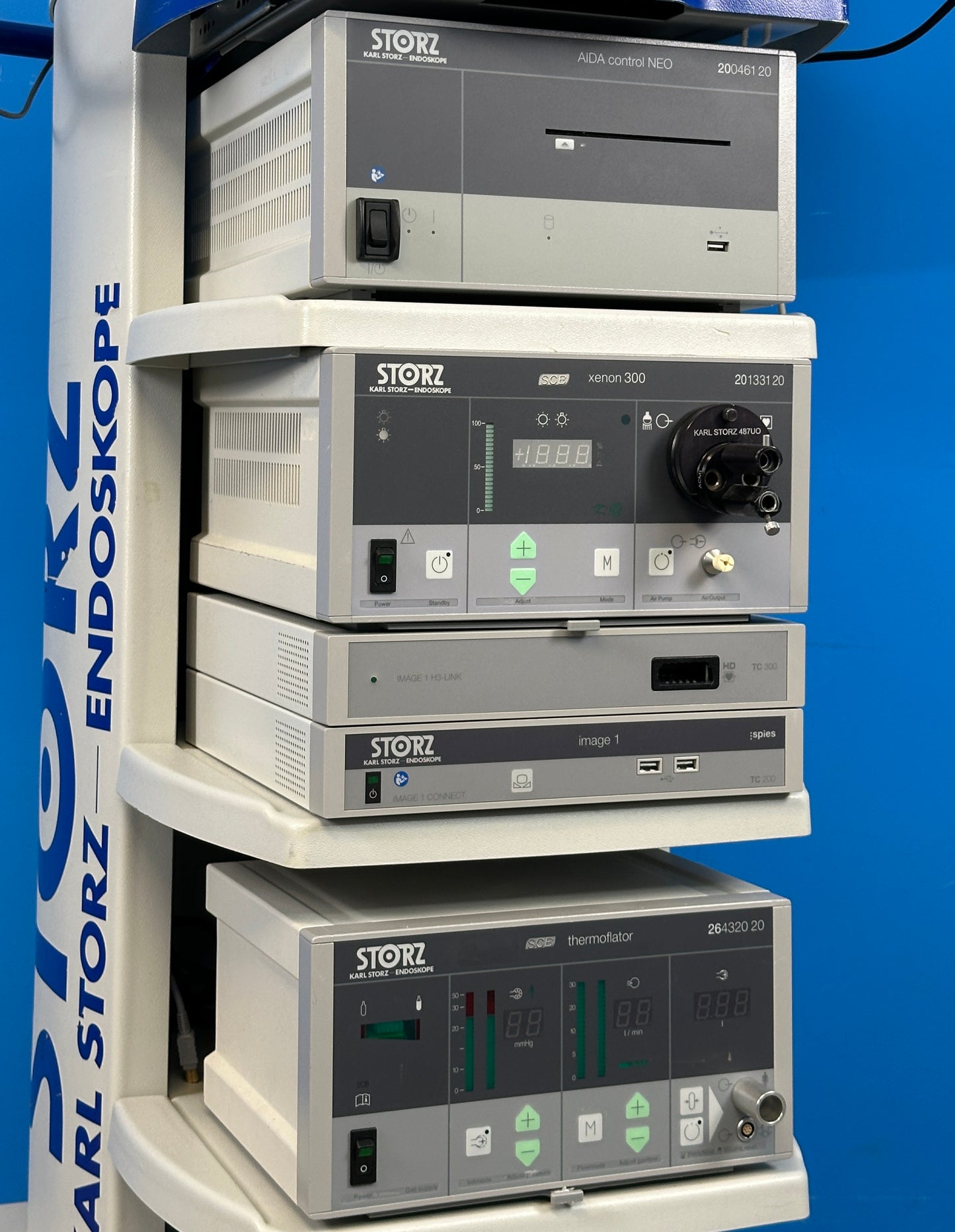 Karl Storz Image1 Spies Laparoscopy Tower is a cutting-edge system designed for advanced laparoscopic procedures.