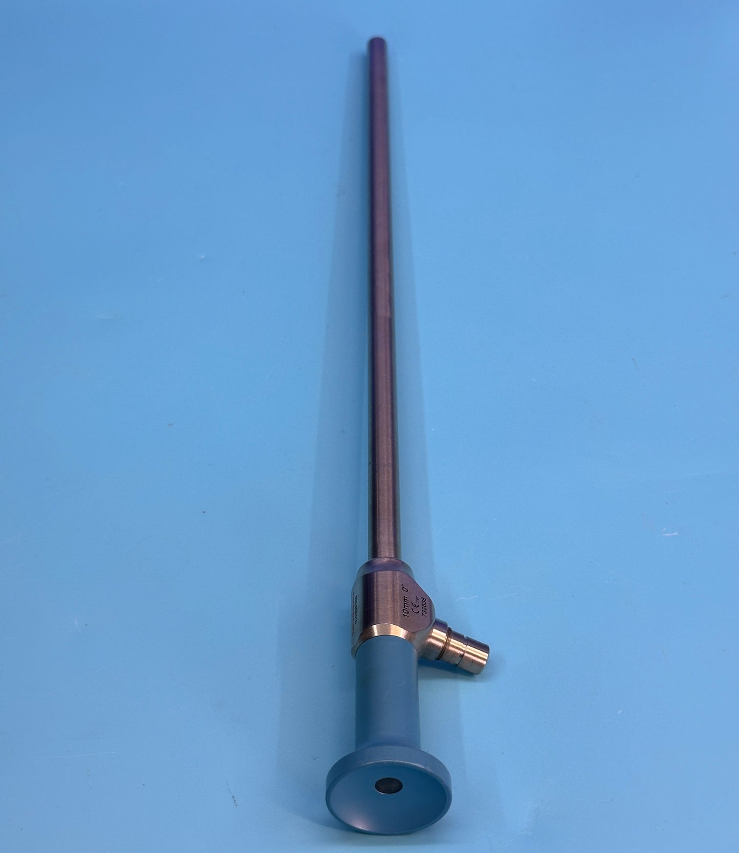 Stryker 10.0 mm IDEAL EYES HD Autoclavable Laparoscope distal End, Light Post and Proximal End.
