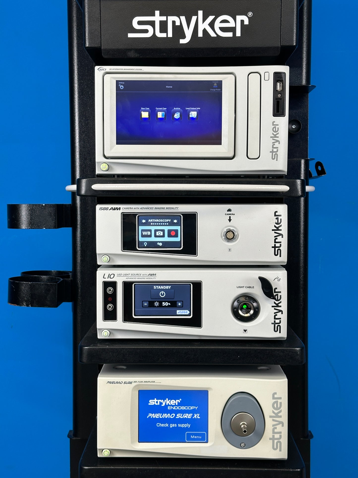 Camera Console and Camera Head is in excellent conditions. PNEUMO SURE insufflator was fully tested with CO2 gas additional modes Bariatric and vessel harvesting patient profile was created and images were successfully saved in SDC3 HD., L10 Light Source near-infrared fluorescence imaging, and visualization technology