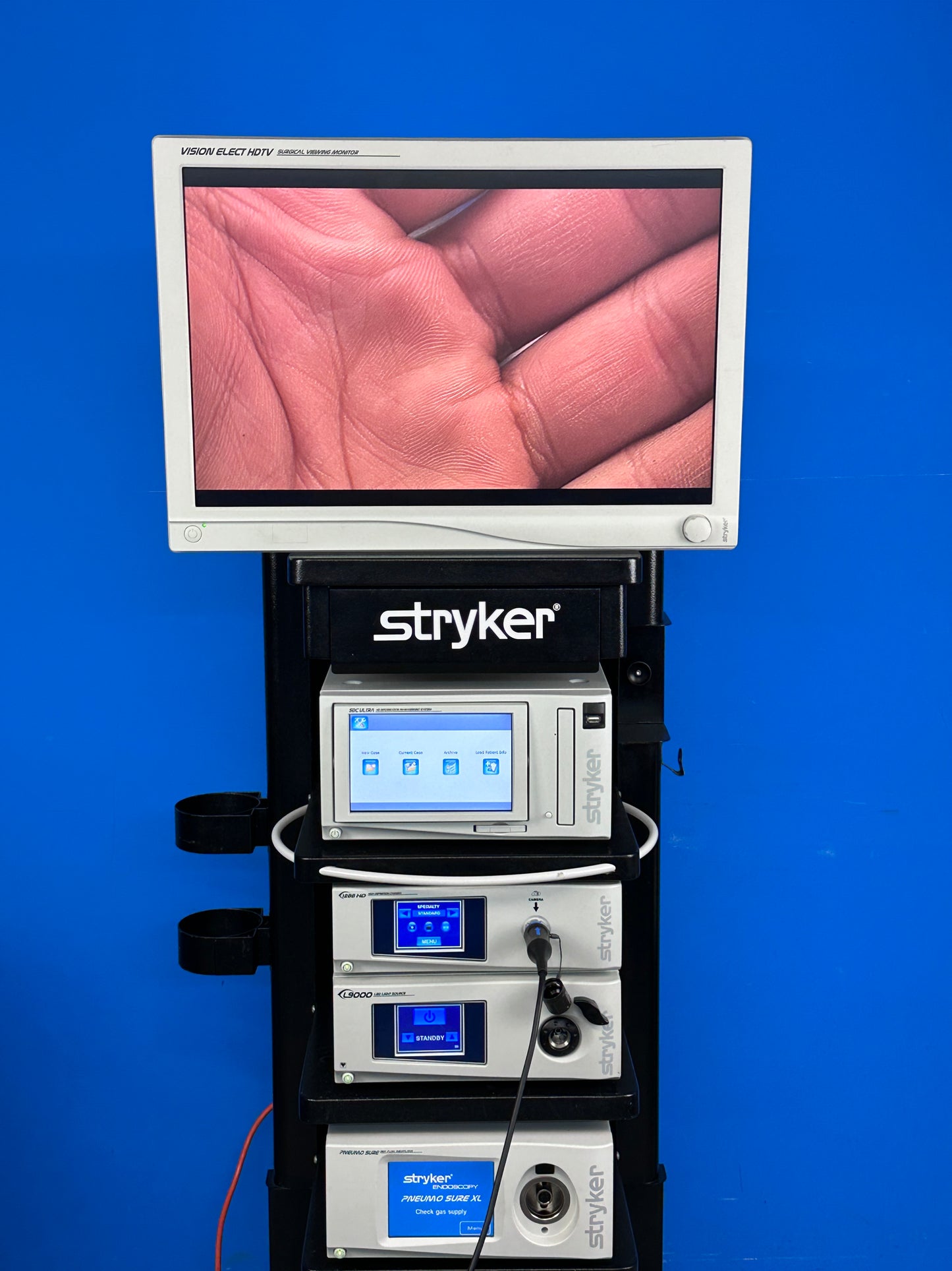 Customisable surgical annotations can be added in real time to digital images utilising the camera head