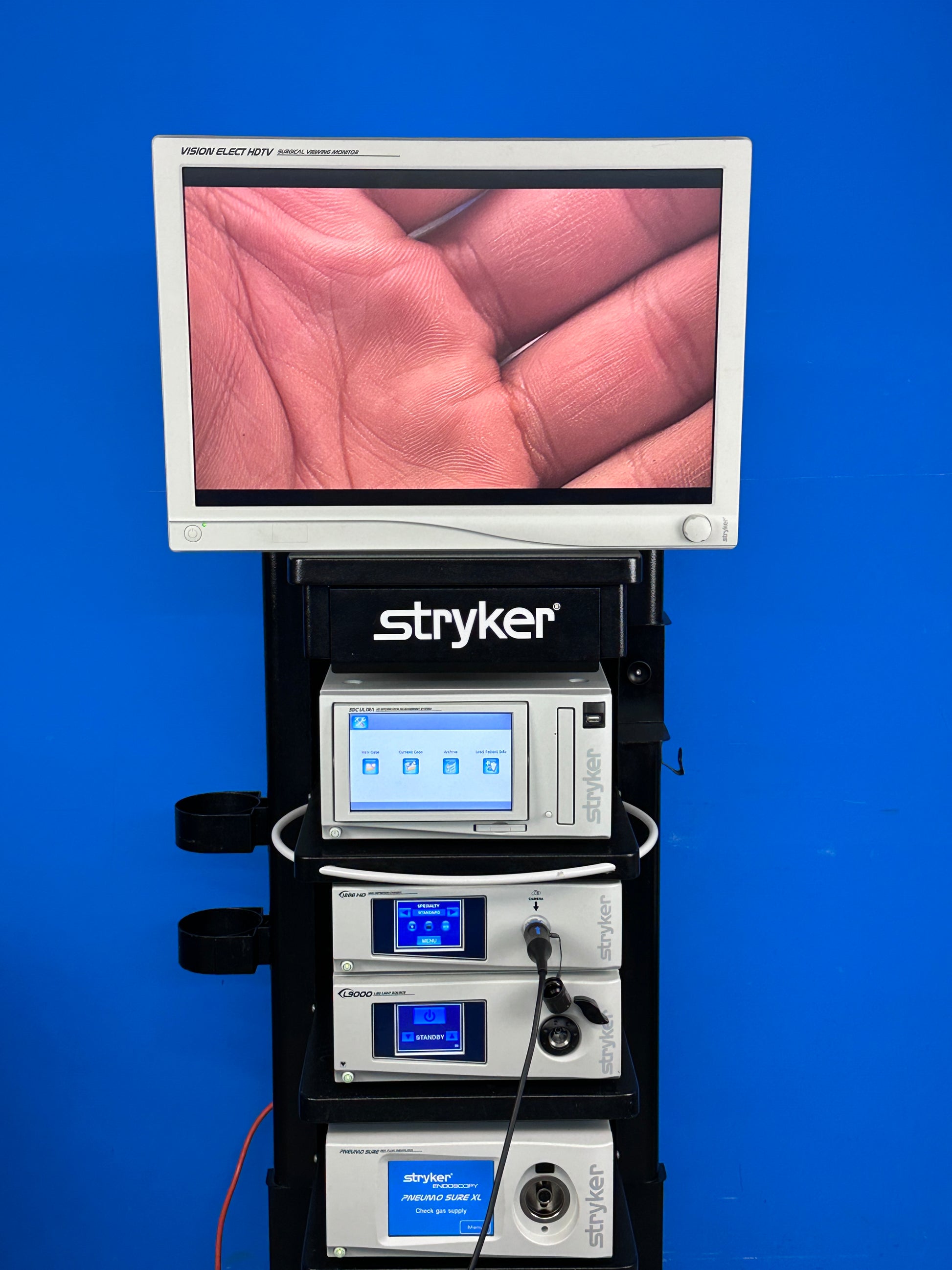 Customisable surgical annotations can be added in real time to digital images utilising the camera head