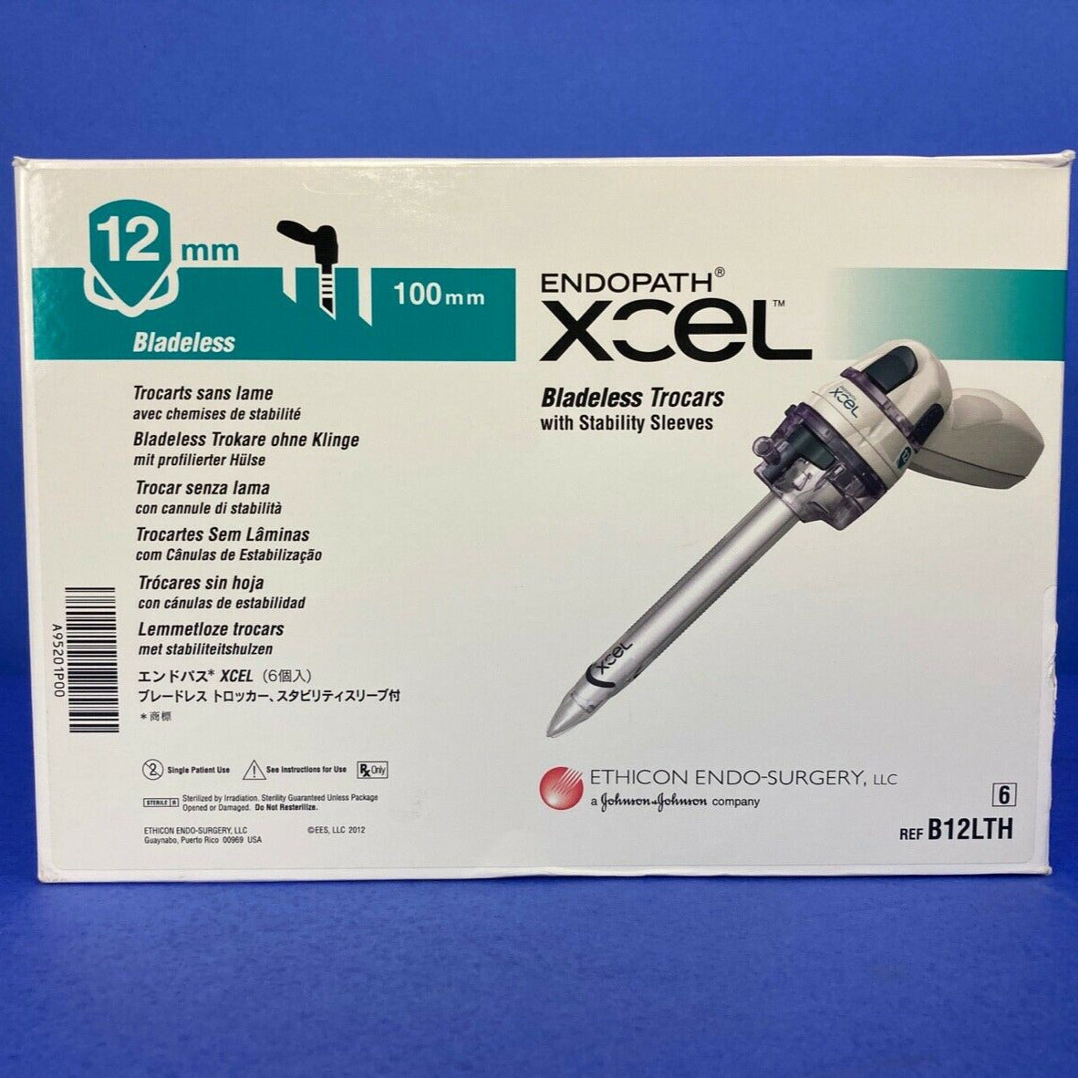Ethicon Endopath Xcel Bladeless Trocars B12LTH is used with or without visualization for primary and secondary insertion Enables visualization of tissue layers