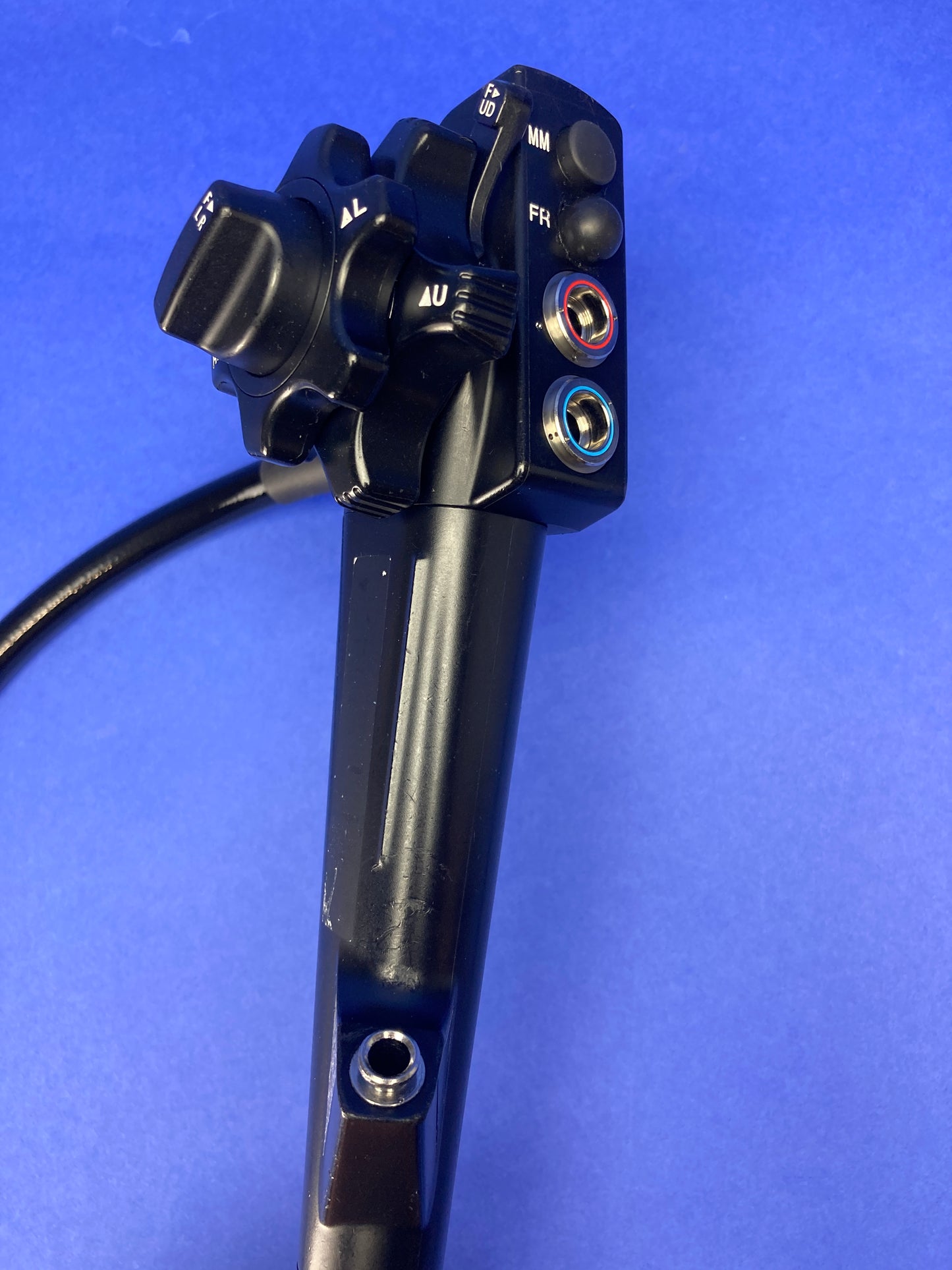 Control Section of endoscope Air/Water and Suction Vales, instrument channel