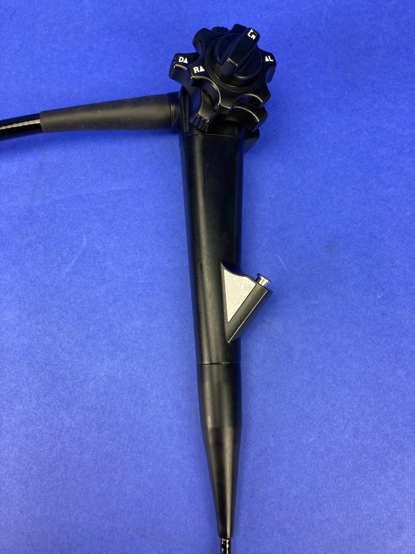 Side view of the Control section and forceps Instrument channel