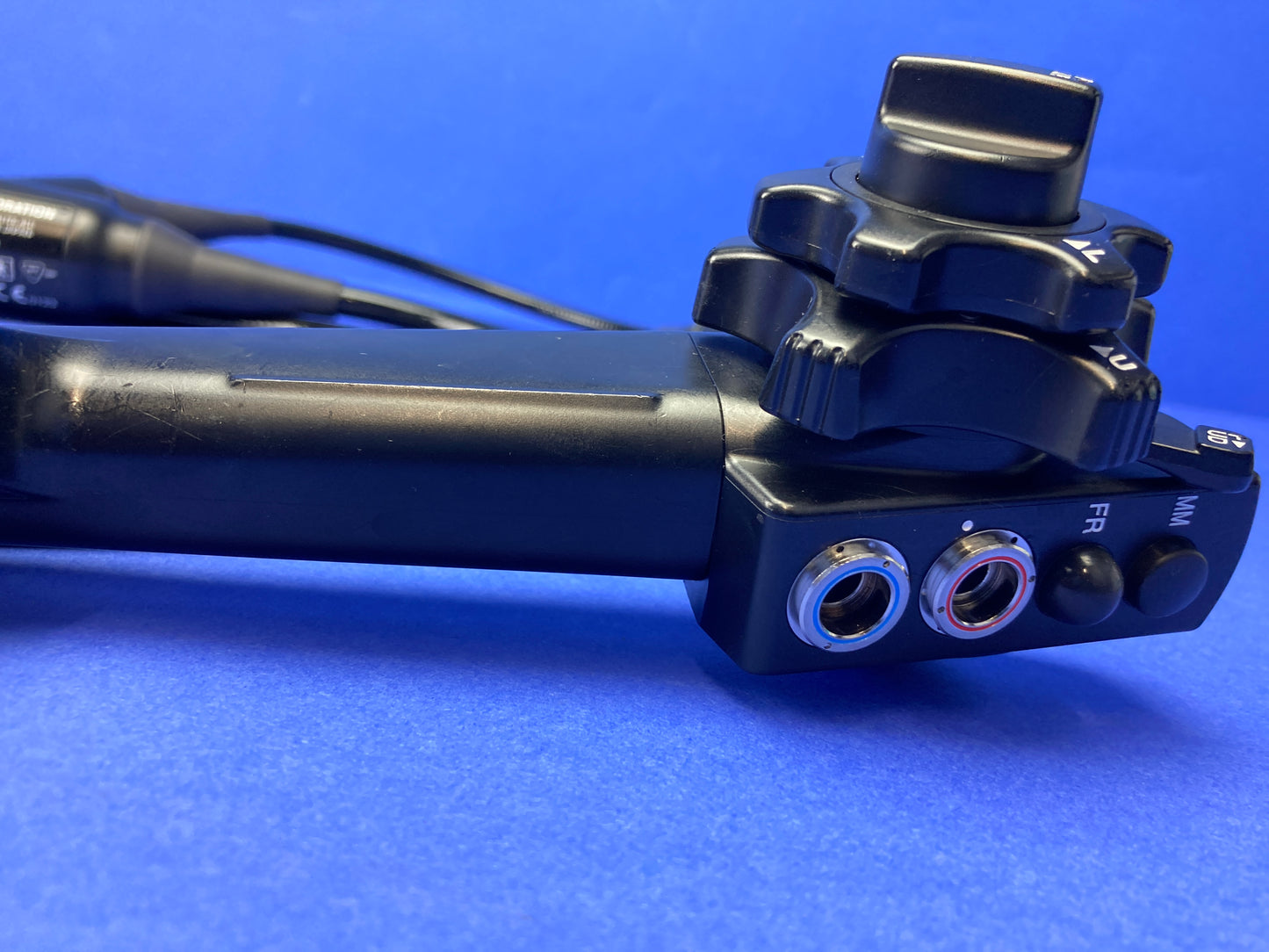 Control Section of endoscope Air/Water and Suction Vales, instrument channel