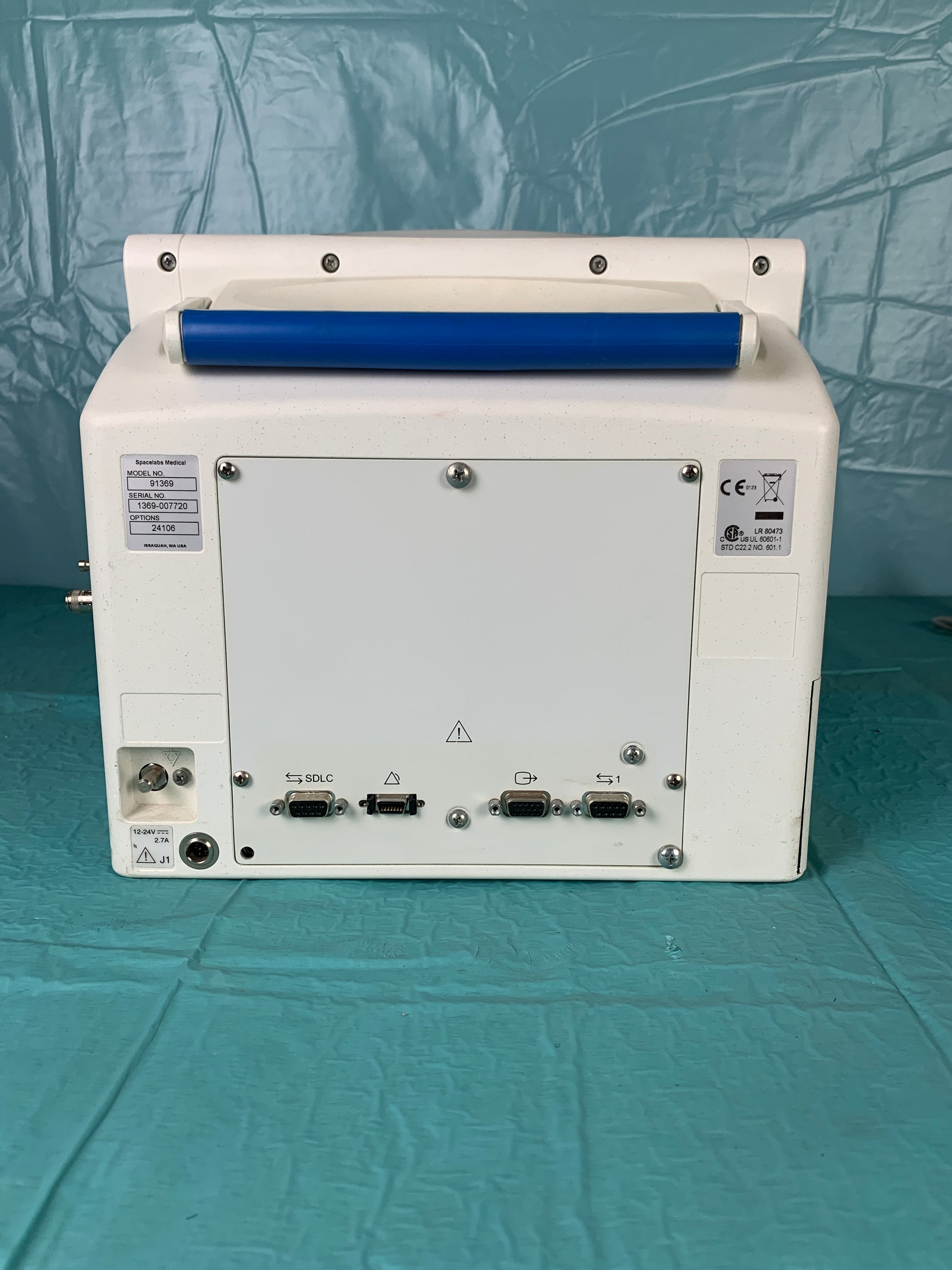 Rear side of Spacelab Ultraview SL Vital Sign  Monitor