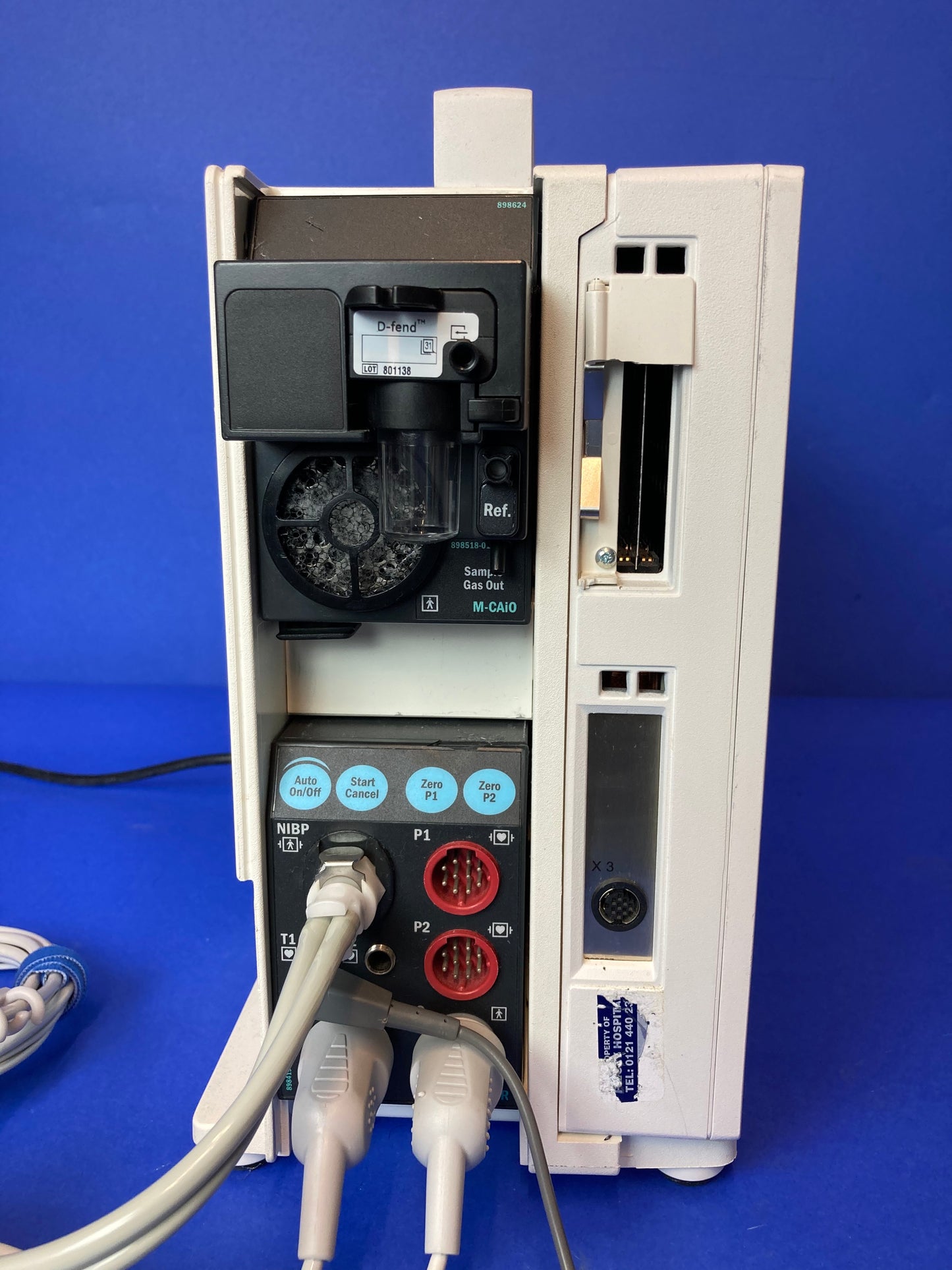 Right Side Panel display M CAIO & M PRESTN Module and other ports