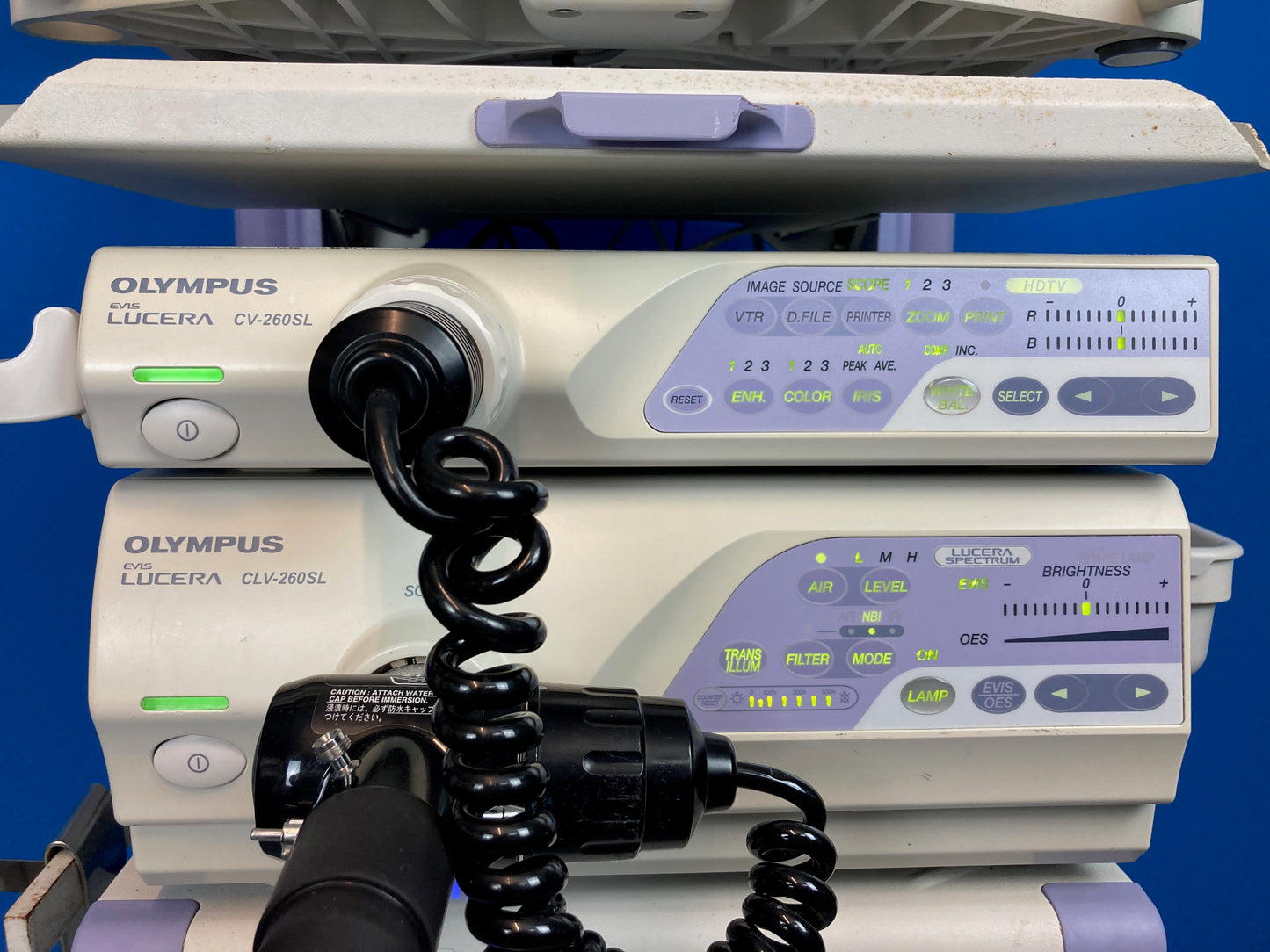 Sistema de endoscopia Olympus Evis Lucera CV 260SL con gastroscopio Olympus GIF H260