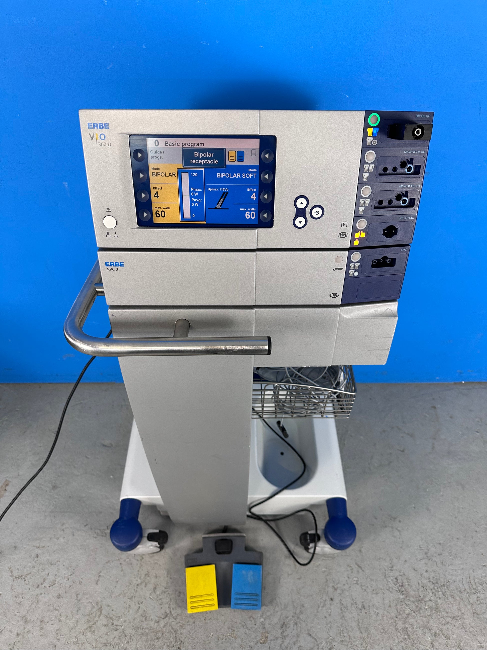 Coagulator Erbe VIO 300D with APC2 Argon Plasma Coagulator on Cart Diathermy ...
