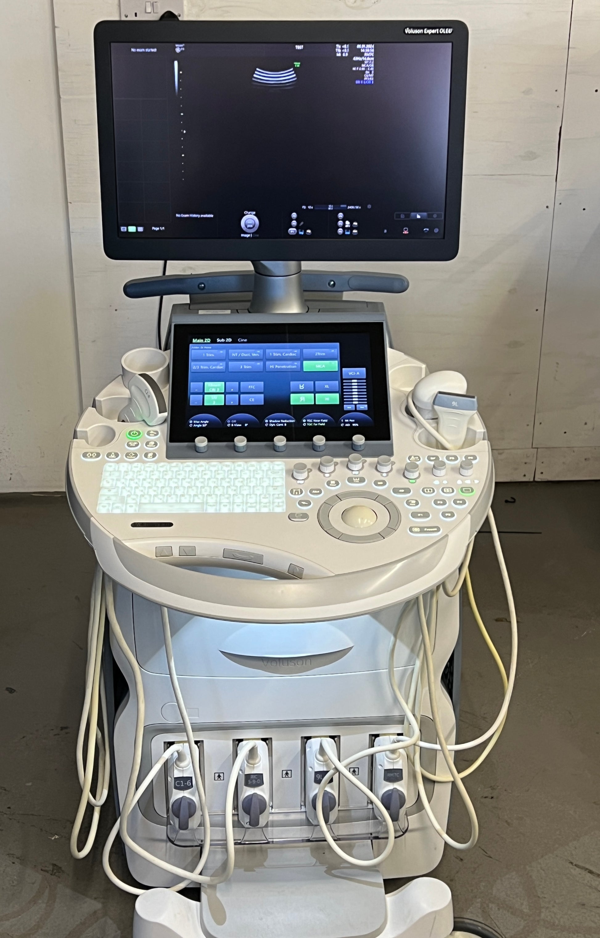 GE Voluson E10 Ultrasound with BT21 High Resolution 23'' LCD LED Display with 4 Transducers