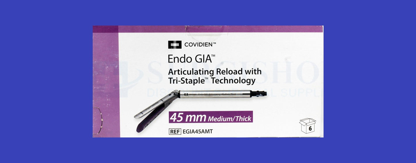 COVIDIEN ENDO GIA 45MM ARTICULATING TRI-STAPLE RELOAD: MEDIUM/THICK, PURPLE EGIA45AMT