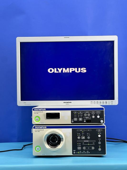 A newly designed, waterproof one-touch connector enables a one-step connection to the light source and does not require a separate scope cable for the video processor. Olympus OEV 261H LED Monitor shows excellent view of the procedures and pictures as well