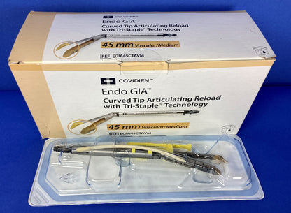 Covidien Endo GIA Curved Tip Articulating Reload with Tri-Staple  generates less stress on the tissue during the process of compression and clamping.