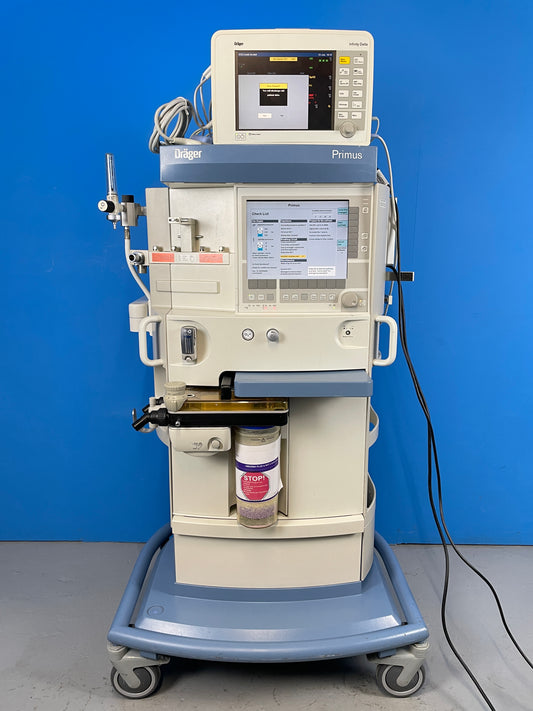 Drager Primus Anaesthesia machine was tested with medical air and test lung and complete ventilation cycles were delivered.