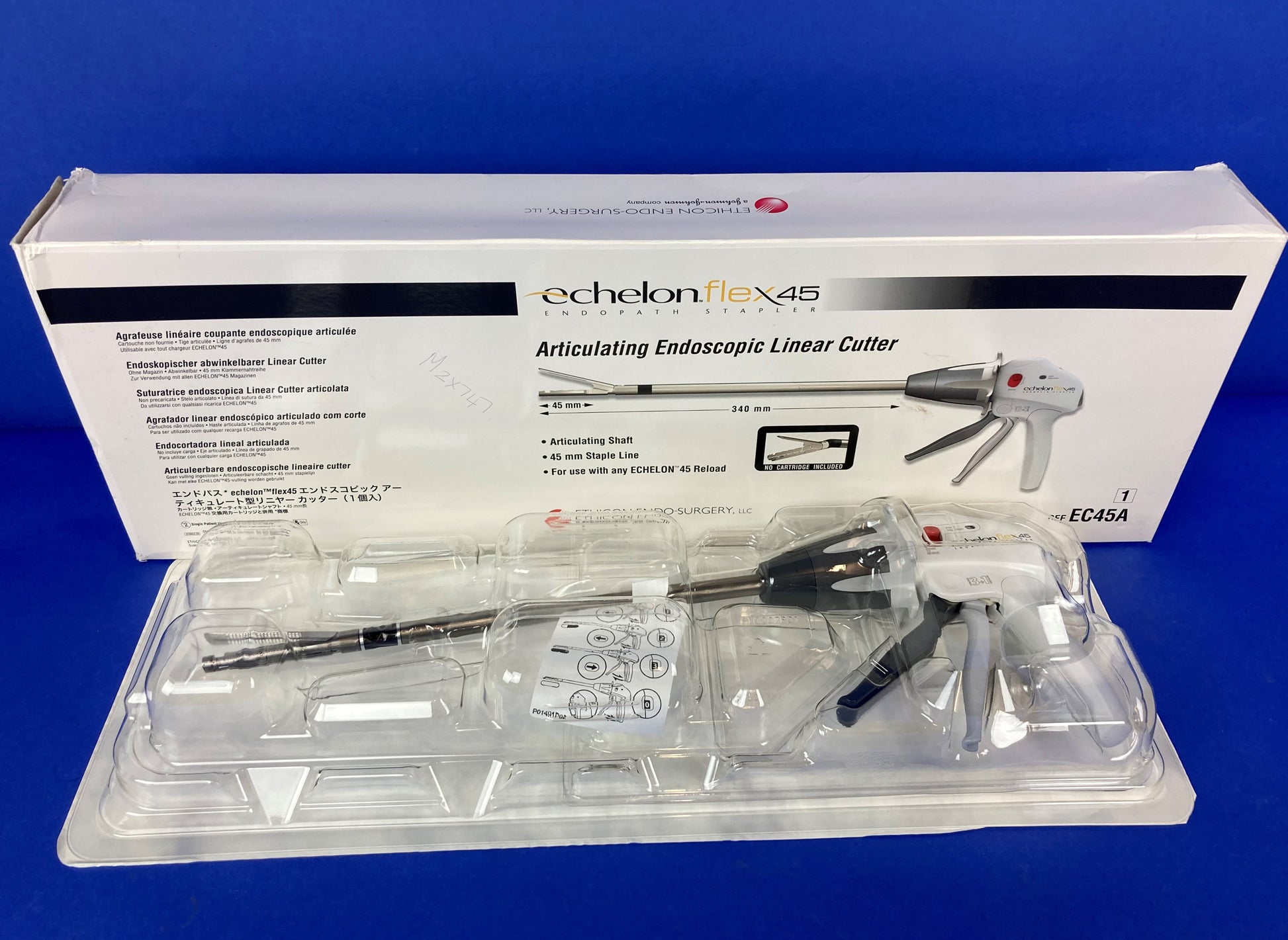 Echelon flex45 instrument may also be used for transection and resection of liver parenchyma (hepatic vasculature and biliary structures), pancreas, kidney and spleen.