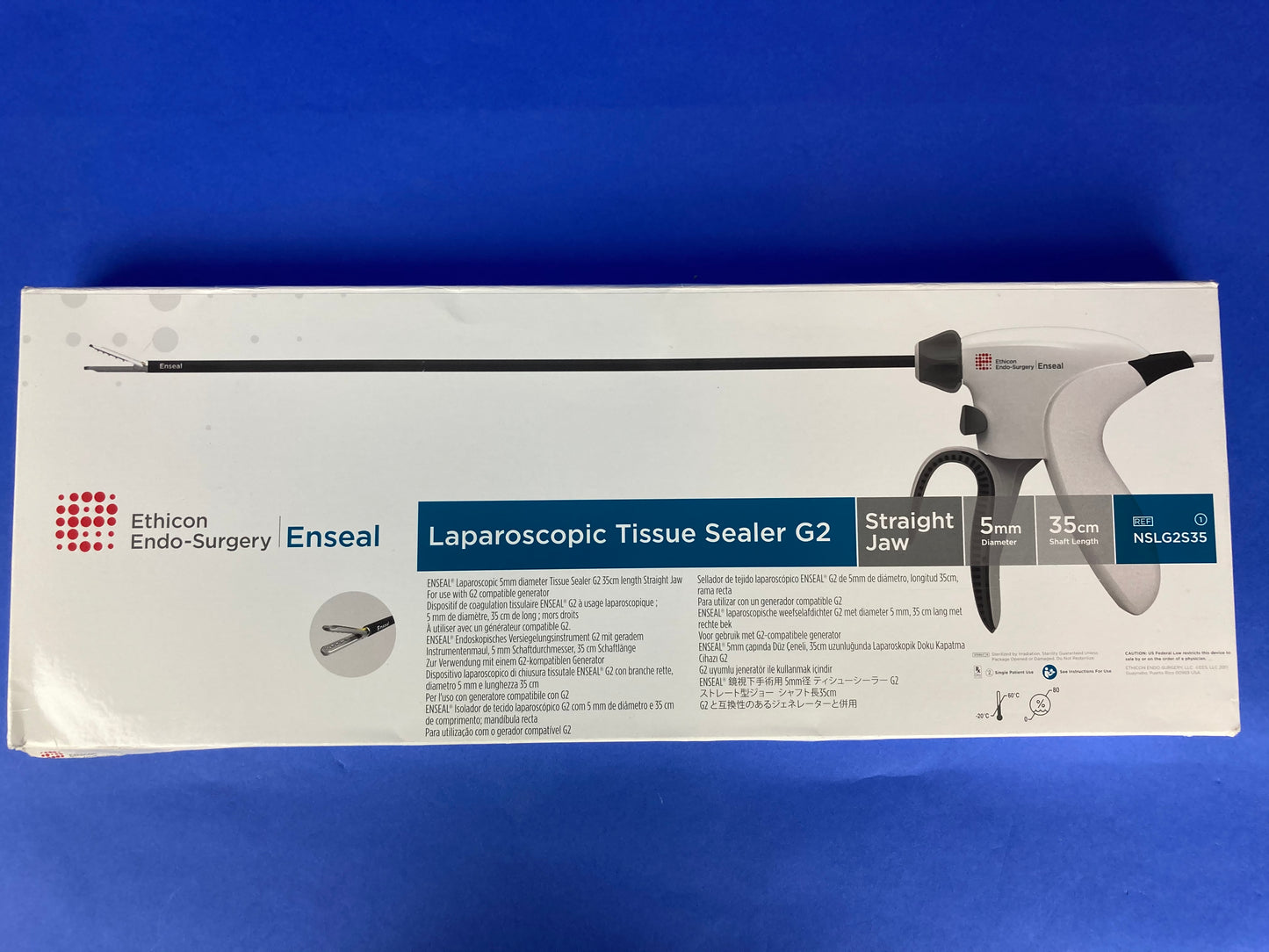 Ethicon Enseal Straight jaw 5mm 35cm can be used on vessels up to (and including) 7 mm and bundles as large as will fit in the jaws of the instrument.