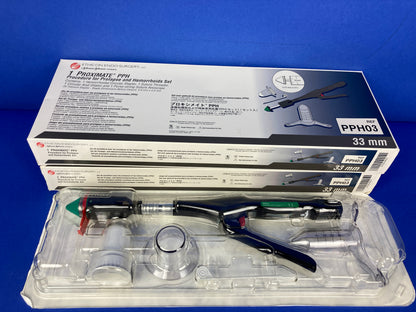 Ethicon PROXIMATE® PPH 33mm Hemorrhoidal Circular Stapler Set accommodate varying tissue thicknesses during PPH procedures.