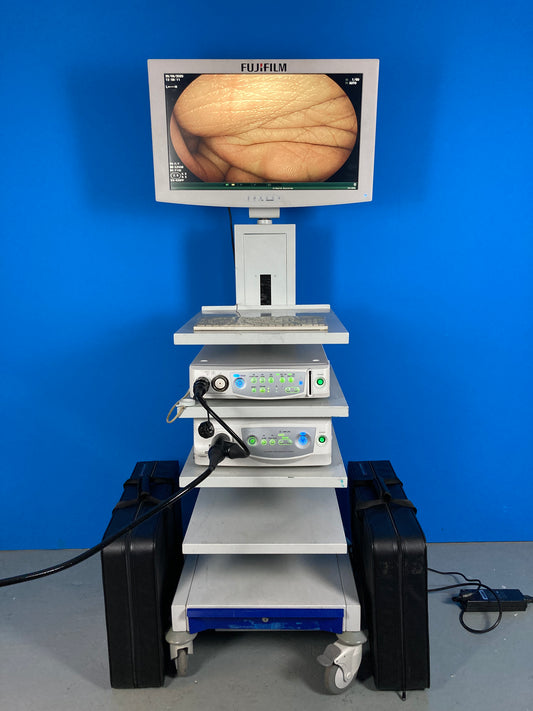 Aquilant Fujinon VP-4450HD Endoscopy Stack System Powers on and produces excellent images, when tested with Endoscope.