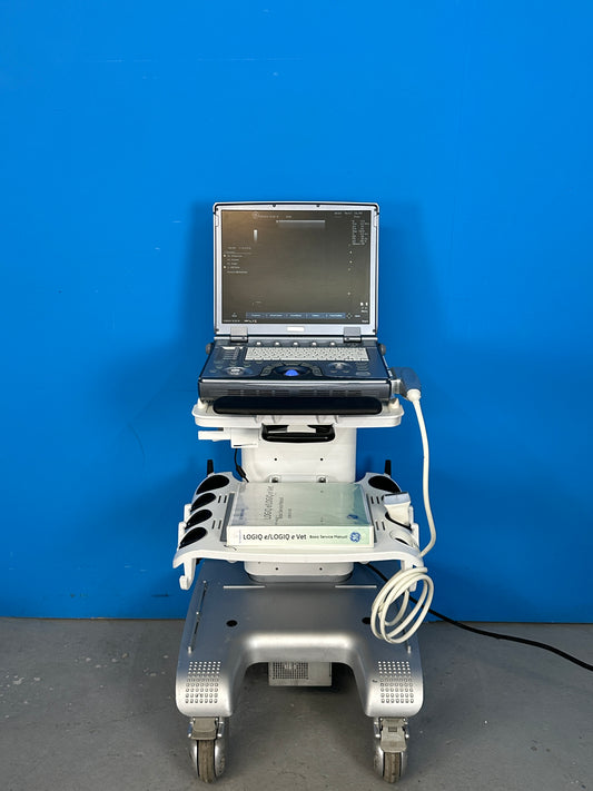 GE Logiq e is used in many different situations and has needle-guidance software, Tissue Doppler, CW Doppler, and a wide variety of imaging presets..