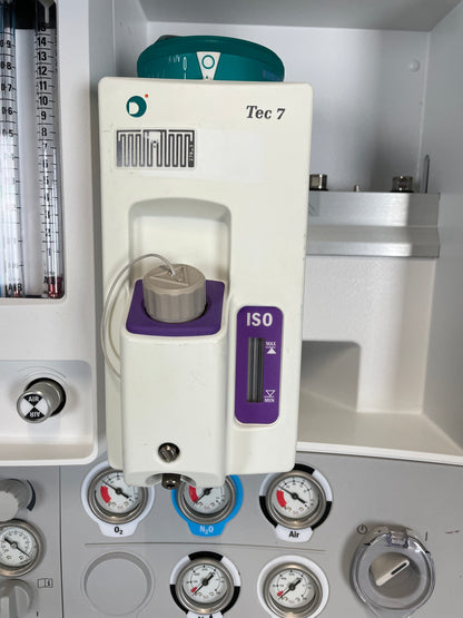 Tec 7 Vaporizer is designed for use in continuous flow techniques of inhalation anesthesia. Each vaporizer is agent-specific and is clearly labeled with the anesthetic agent that it is designed for.