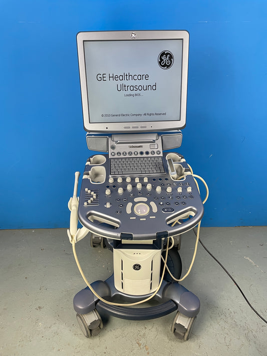 GE Voluson S8 ultrasound machine is well-known for solid image quality, great ergonomics, and industry-leading 4D obstetric imaging.