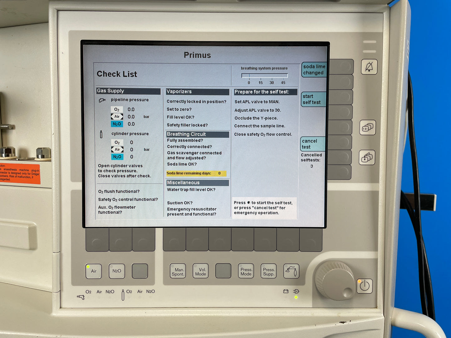 DRAEGER Primus with GE Carescape B650 Monitor Anesthesia Machine