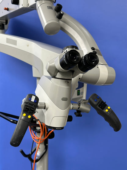  OPMI Sensera surgical microscope with 180° tiltable tube and magnetic eyepieces