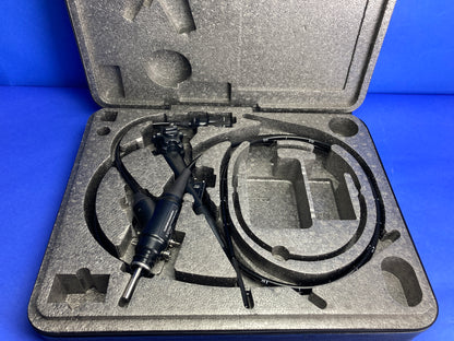 This endoscope is reasonably slim with a distal end of 9.6 mm, yet is equipped with adequate functions necessary for routine examinations.