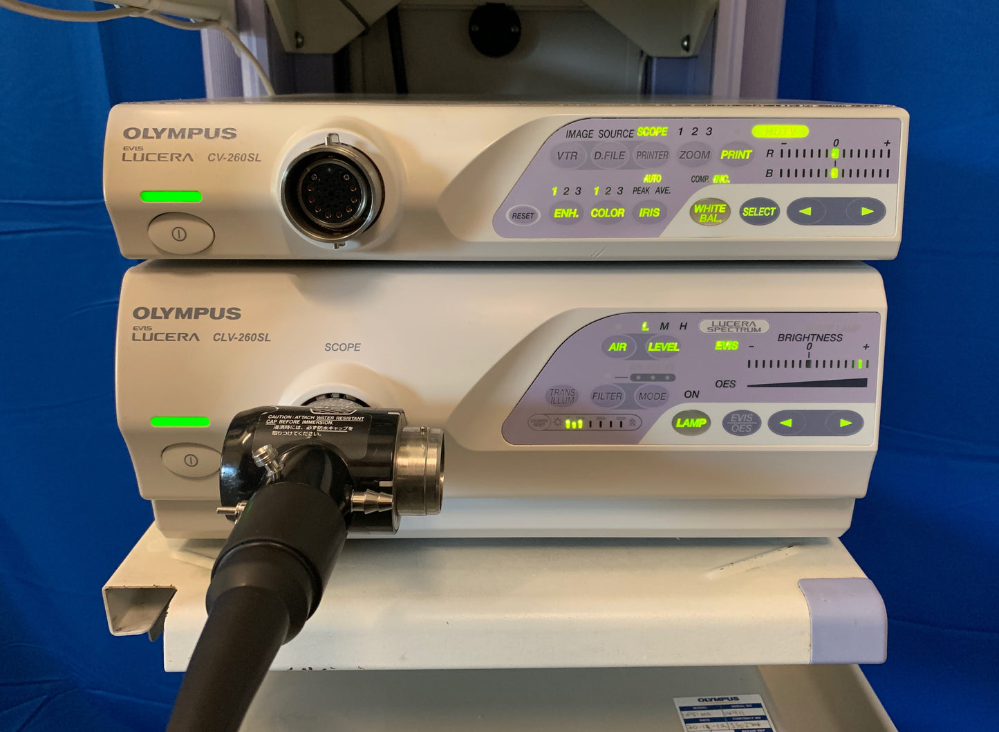 three types of imaging are: Narrow Band Imaging (NBI) for enhancing capillary vessels in the mucosal surface and minute mucosal texture, Auto Fluorescence Imaging (AFI) for enhancing tumorous lesions and normal mucosa in different colors, and Infra Red Imaging (IRI) for enhancing vessels deep in the mucosa and information about the blood flow through them.